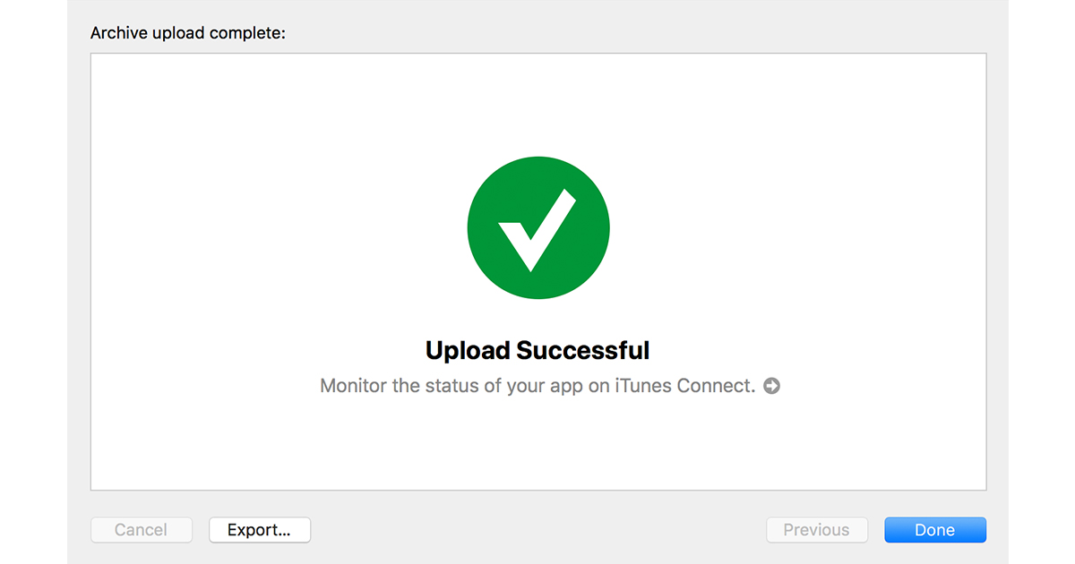 iOS App Successfully Uploaded