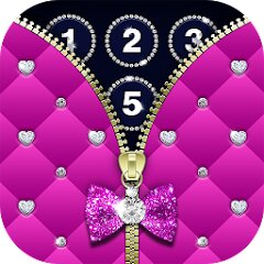 Diamond Zipper Lock Screen