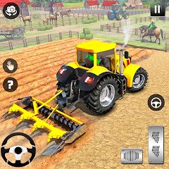 Tractor Drive Farming Game Sim 